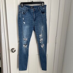 Abercrombie & Fitch Distressed Blue Jeans